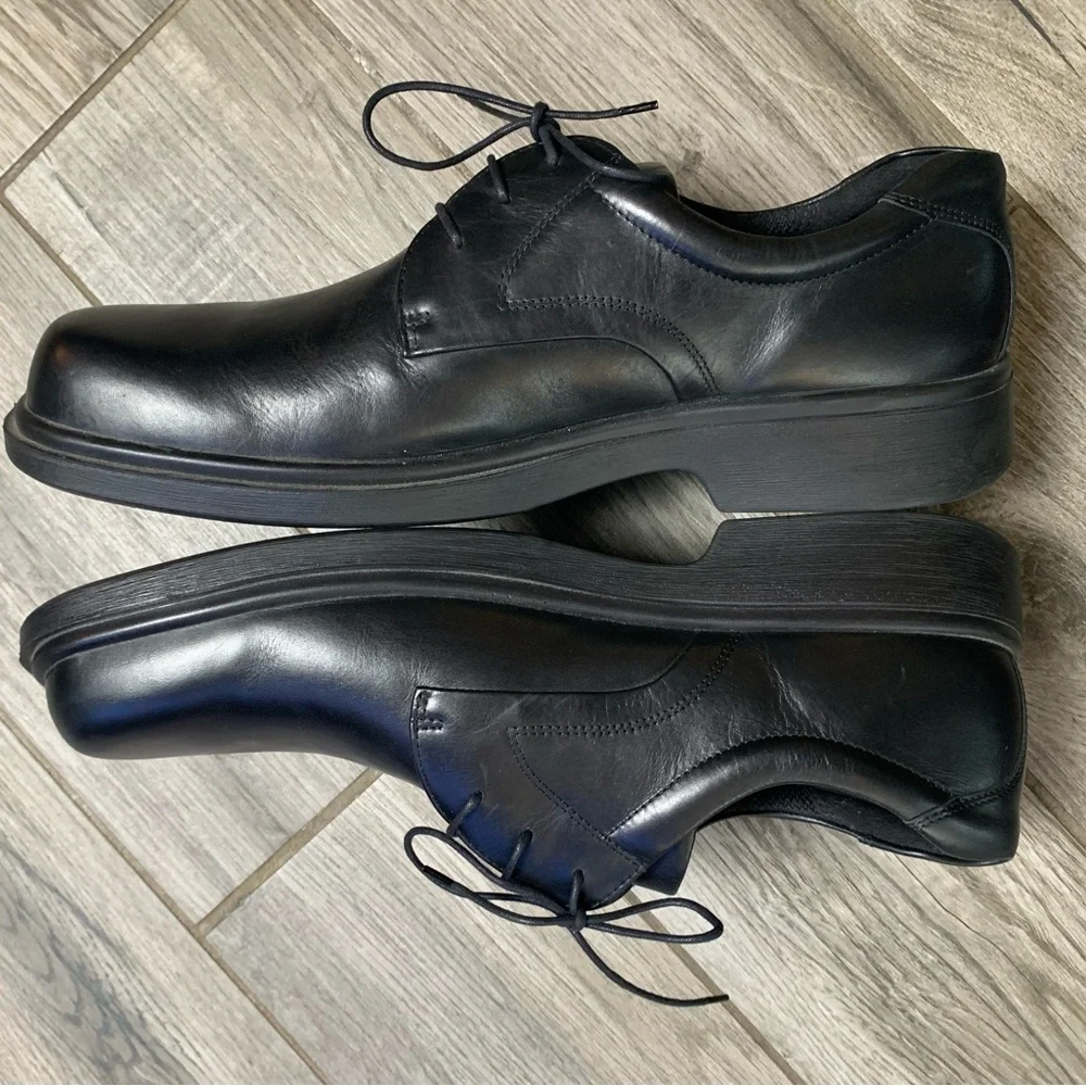 ECCO Metropole Amsterdam Black Leather Men's Dress Shoes 50